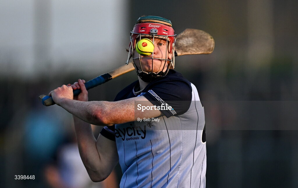 21 March 2026; Diarmaid Ó Dúlaing of Dublin converts a free during the Allianz Hurling League Division 1B match between Carlow and Dublin at Netwatch Cullen Park in Carlow. Photo by Seb Daly/Sportsfile