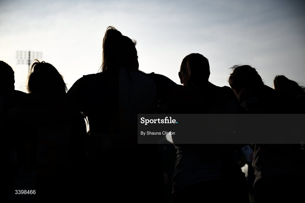 21 March 2026; Wolfhounds players after the Celtic Challenge semi-final match between Wolfhounds and Brython Thunder at Dexcom Stadium in Galway. Photo by Shauna Clinton/Sportsfile