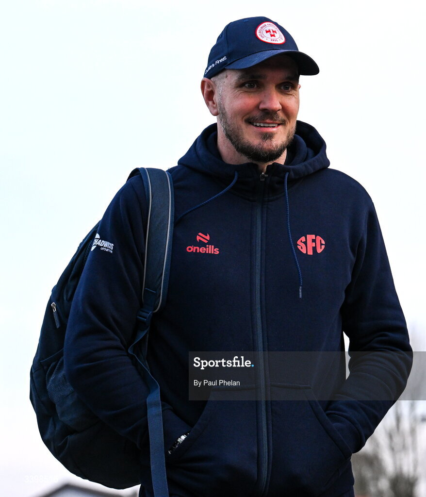 21 March 2026; Shelbourne head coach Joey O'Brien arrives before the SSE Airtricity Men's Premier Division match between Sligo Rovers and Shelbourne at The Showgrounds in Sligo. Photo by Paul Phelan/Sportsfile