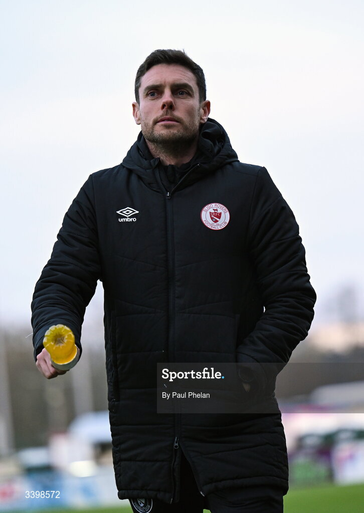 21 March 2026; Sligo Rovers manager John Russell before the SSE Airtricity Men's Premier Division match between Sligo Rovers and Shelbourne at The Showgrounds in Sligo. Photo by Paul Phelan/Sportsfile