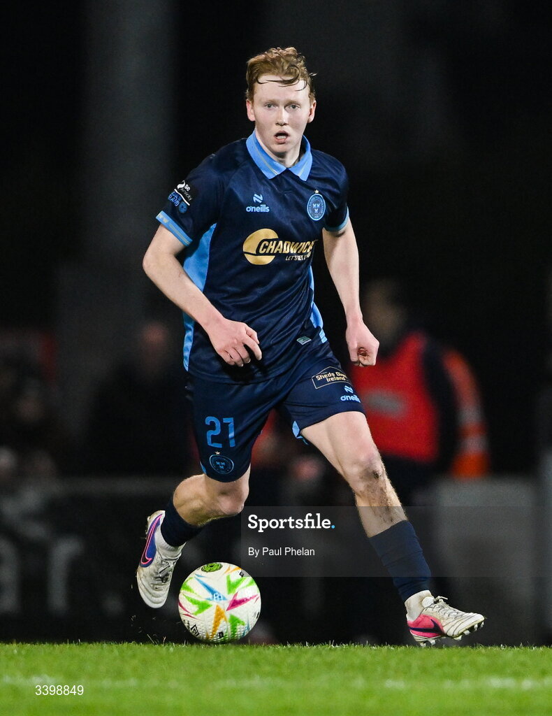 21 March 2026; Jack Henry-Francis of Shelbourne the SSE Airtricity Men's Premier Division match between Sligo Rovers and Shelbourne at The Showgrounds in Sligo. Photo by Paul Phelan/Sportsfile