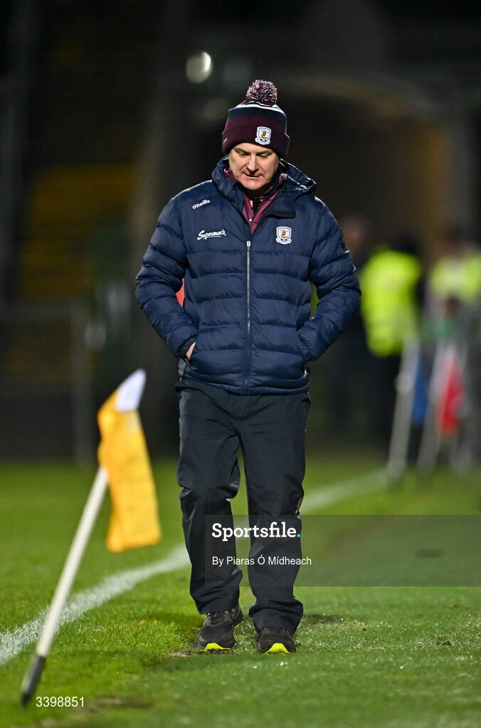 21 March 2026; Galway manager Micheál Donoghue during the Allianz Hurling League Division 1A match between Limerick and Galway at TUS Gaelic Grounds in Limerick. Photo by Piaras Ó Mídheach/Sportsfile