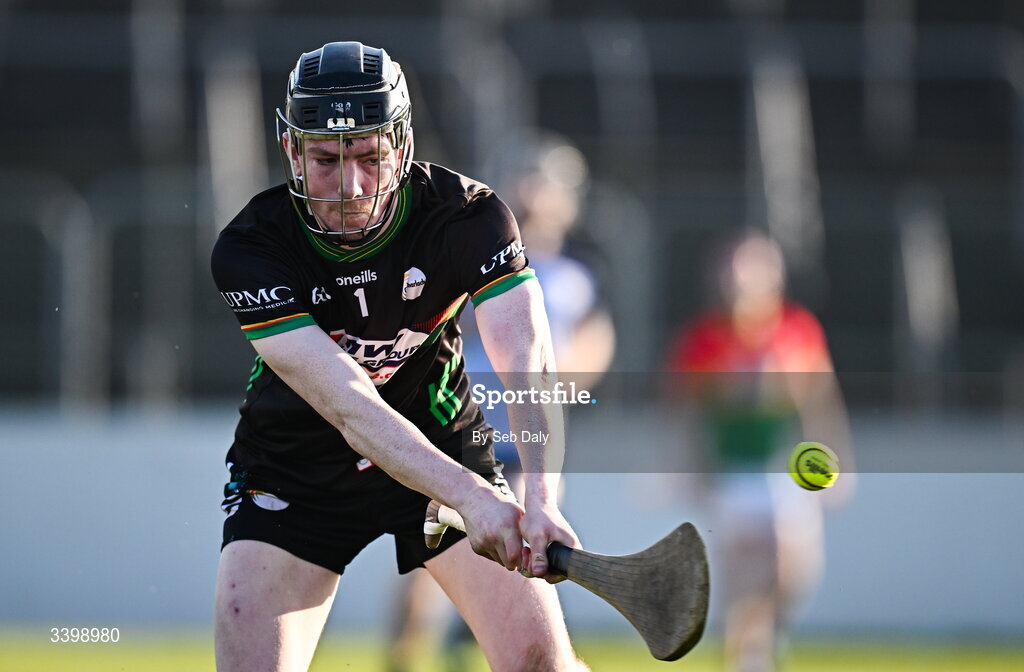 21 March 2026; Carlow goalkeeper Kyle Foley during the Allianz Hurling League Division 1B match between Carlow and Dublin at Netwatch Cullen Park in Carlow. Photo by Seb Daly/Sportsfile