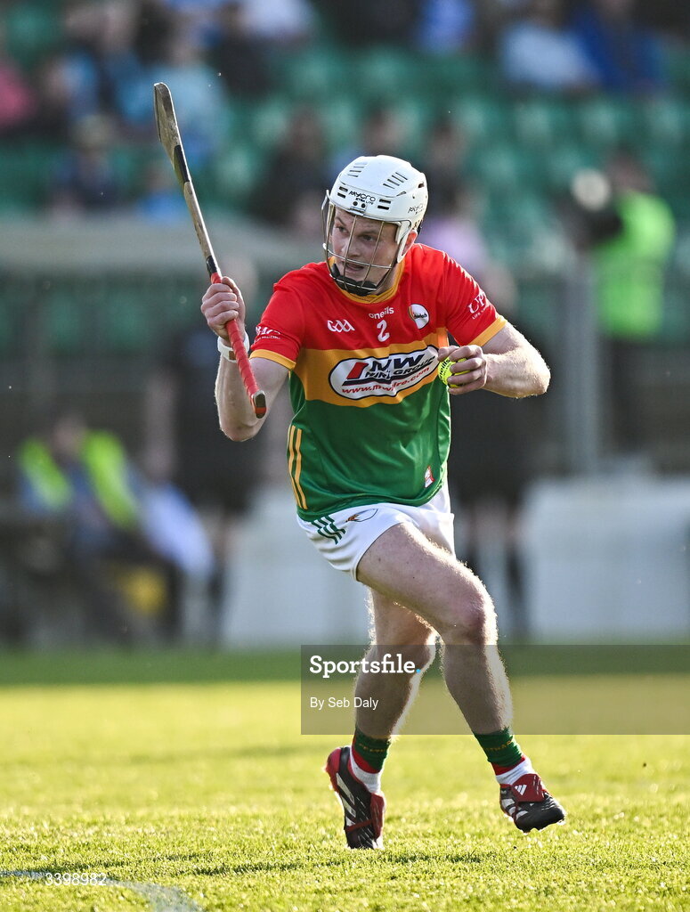 21 March 2026; Conaill Fitzpatrick of Carlow during the Allianz Hurling League Division 1B match between Carlow and Dublin at Netwatch Cullen Park in Carlow. Photo by Seb Daly/Sportsfile