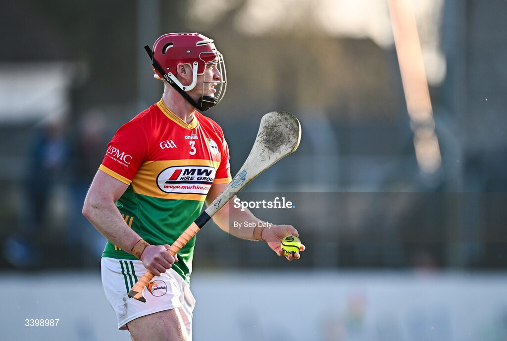 21 March 2026; Dion Wall of Carlow during the Allianz Hurling League Division 1B match between Carlow and Dublin at Netwatch Cullen Park in Carlow. Photo by Seb Daly/Sportsfile