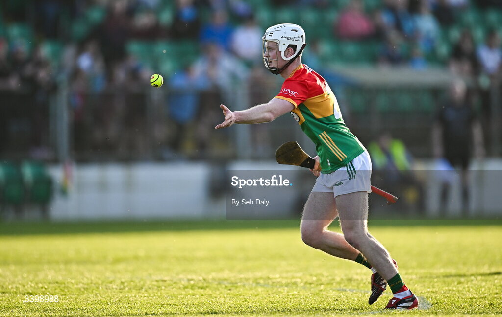 21 March 2026; Conaill Fitzpatrick of Carlow during the Allianz Hurling League Division 1B match between Carlow and Dublin at Netwatch Cullen Park in Carlow. Photo by Seb Daly/Sportsfile