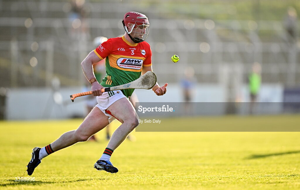 21 March 2026; Dion Wall of Carlow during the Allianz Hurling League Division 1B match between Carlow and Dublin at Netwatch Cullen Park in Carlow. Photo by Seb Daly/Sportsfile