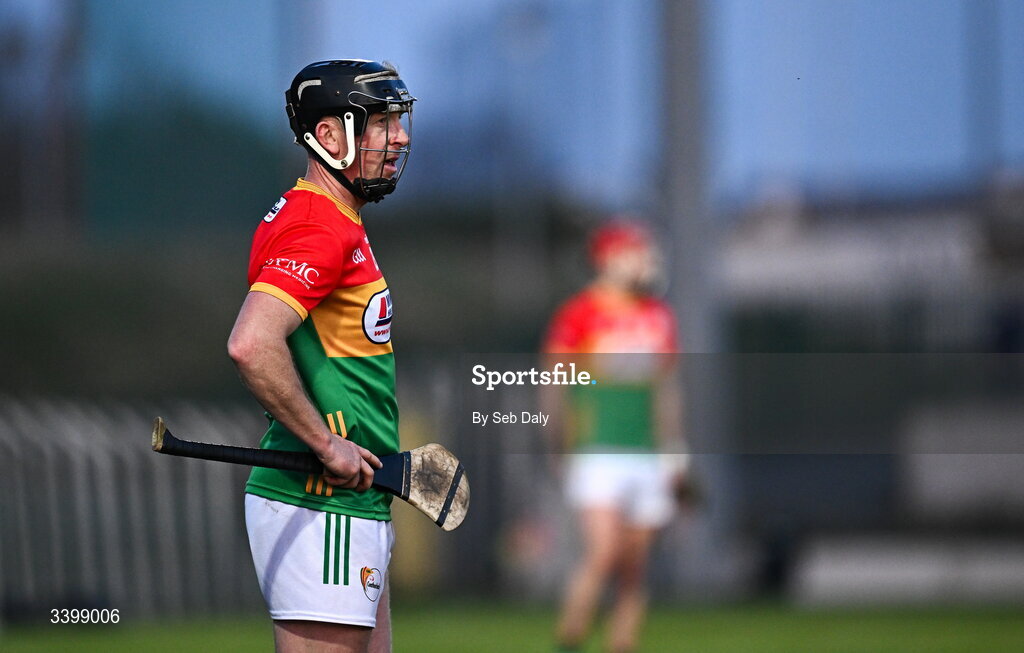 21 March 2026; Richard Coady of Carlow during the Allianz Hurling League Division 1B match between Carlow and Dublin at Netwatch Cullen Park in Carlow. Photo by Seb Daly/Sportsfile