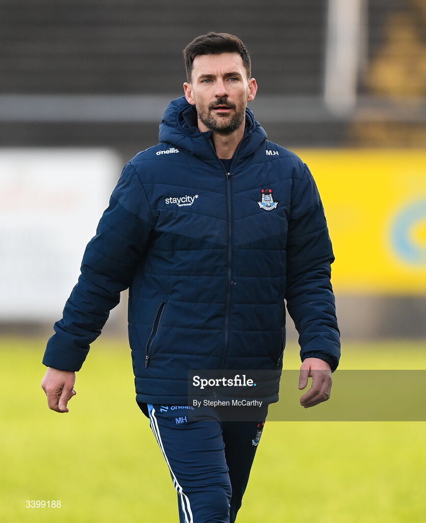 21 March 2026; Dublin's Mick Hallows before the Lidl Ladies National Football League Division 1 Round 6 match between Galway and Dublin at Tuam Stadium in Tuam, Galway. Photo by Stephen McCarthy/Sportsfile