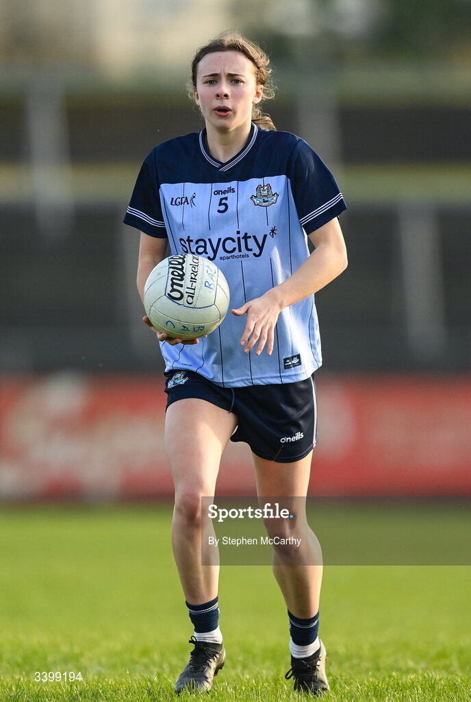 21 March 2026; Sophie McIntyre of Dublin during the Lidl Ladies National Football League Division 1 Round 6 match between Galway and Dublin at Tuam Stadium in Tuam, Galway. Photo by Stephen McCarthy/Sportsfile