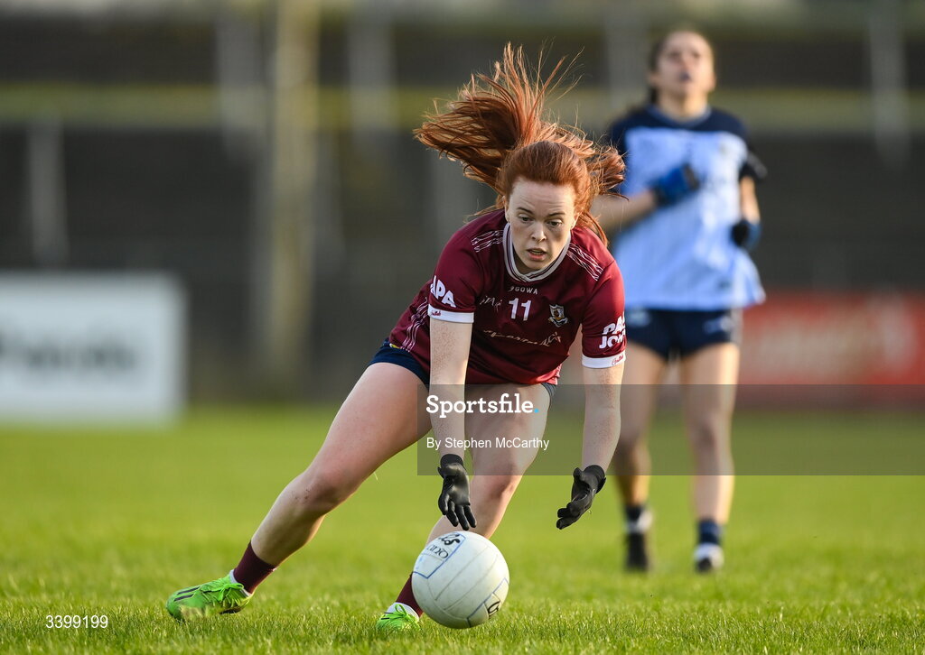 21 March 2026; Kate Slevin of Galway during the Lidl Ladies National Football League Division 1 Round 6 match between Galway and Dublin at Tuam Stadium in Tuam, Galway. Photo by Stephen McCarthy/Sportsfile