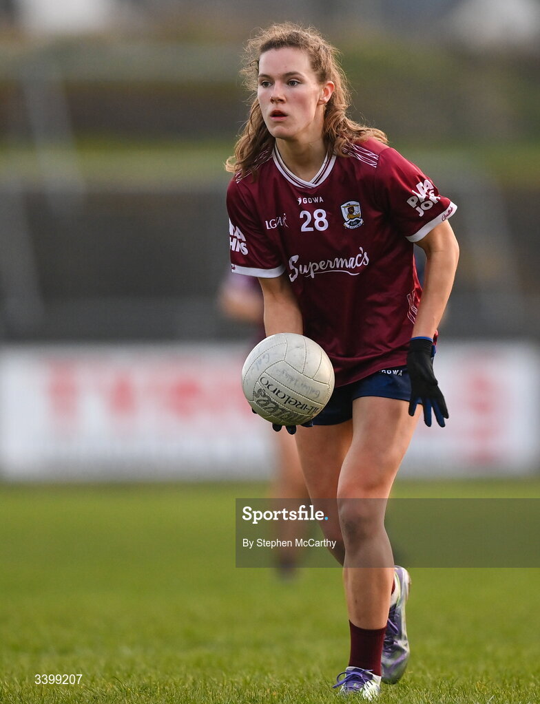 21 March 2026; Aoife O'Rourke of Galway during the Lidl Ladies National Football League Division 1 Round 6 match between Galway and Dublin at Tuam Stadium in Tuam, Galway. Photo by Stephen McCarthy/Sportsfile