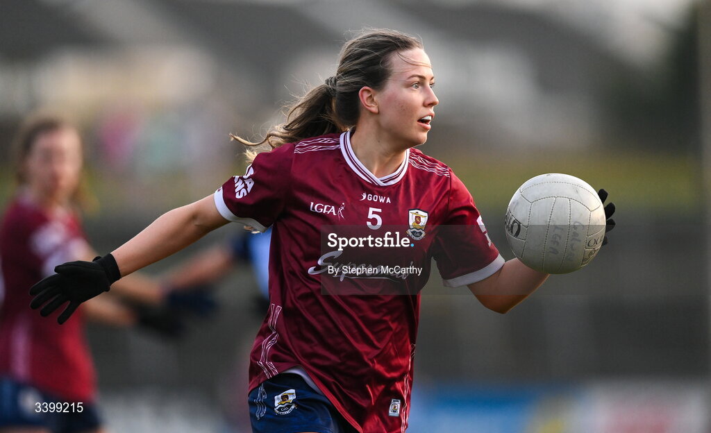21 March 2026; Hannah Noone of Galway during the Lidl Ladies National Football League Division 1 Round 6 match between Galway and Dublin at Tuam Stadium in Tuam, Galway. Photo by Stephen McCarthy/Sportsfile