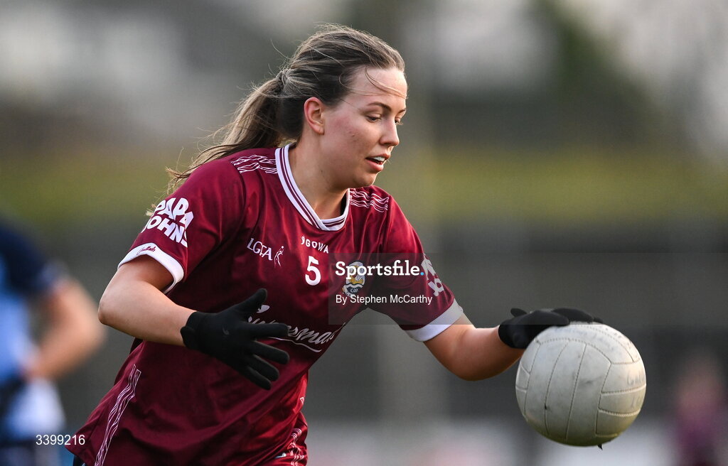 21 March 2026; Hannah Noone of Galway during the Lidl Ladies National Football League Division 1 Round 6 match between Galway and Dublin at Tuam Stadium in Tuam, Galway. Photo by Stephen McCarthy/Sportsfile
