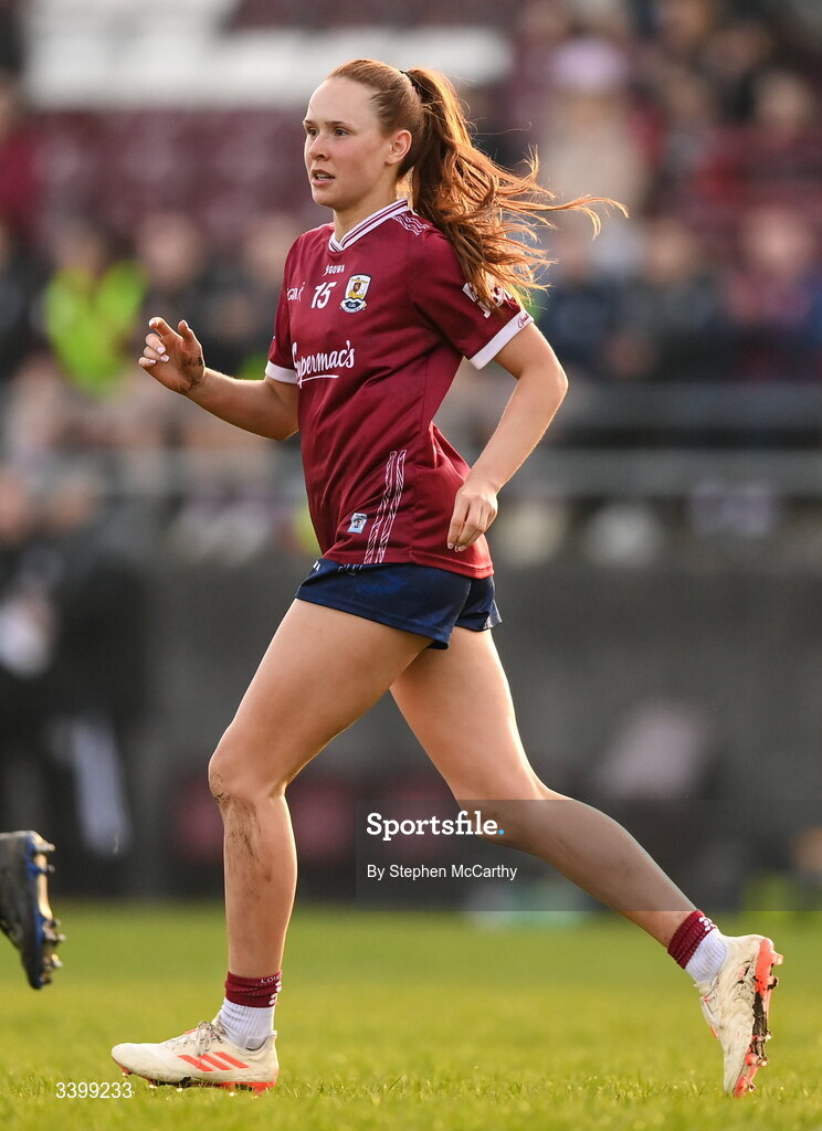 21 March 2026; Olivia Divilly of Galway during the Lidl Ladies National Football League Division 1 Round 6 match between Galway and Dublin at Tuam Stadium in Tuam, Galway. Photo by Stephen McCarthy/Sportsfile