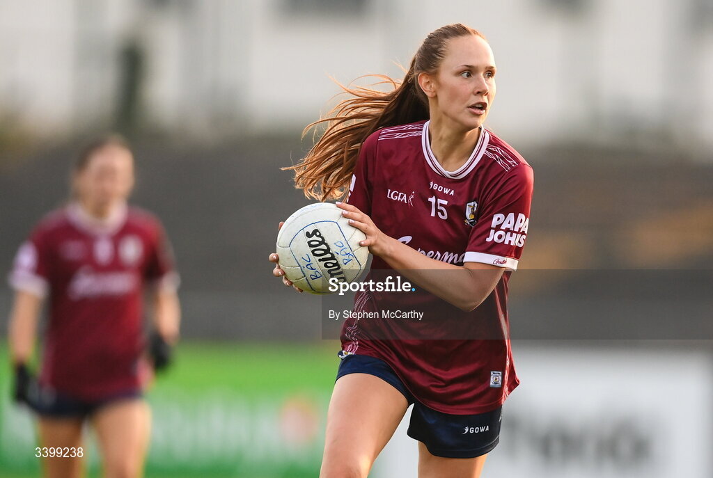 21 March 2026; Olivia Divilly of Galway during the Lidl Ladies National Football League Division 1 Round 6 match between Galway and Dublin at Tuam Stadium in Tuam, Galway. Photo by Stephen McCarthy/Sportsfile