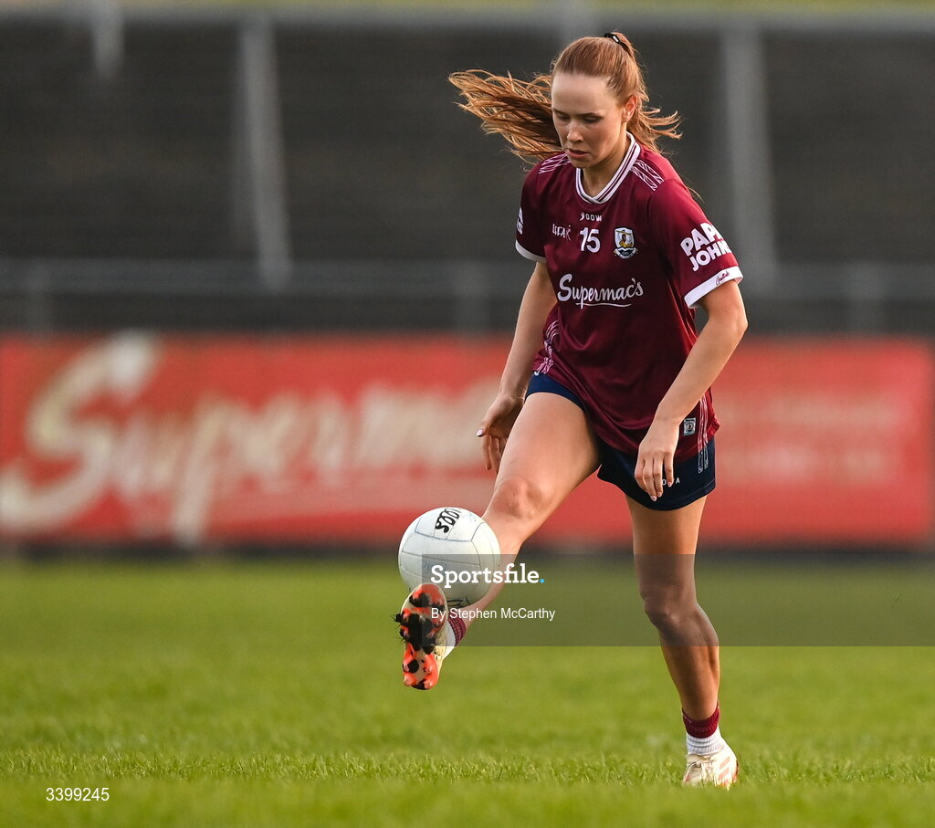 21 March 2026; Olivia Divilly of Galway during the Lidl Ladies National Football League Division 1 Round 6 match between Galway and Dublin at Tuam Stadium in Tuam, Galway. Photo by Stephen McCarthy/Sportsfile