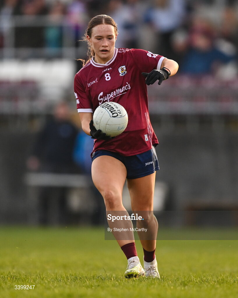 21 March 2026; Niamh Divilly of Galway during the Lidl Ladies National Football League Division 1 Round 6 match between Galway and Dublin at Tuam Stadium in Tuam, Galway. Photo by Stephen McCarthy/Sportsfile