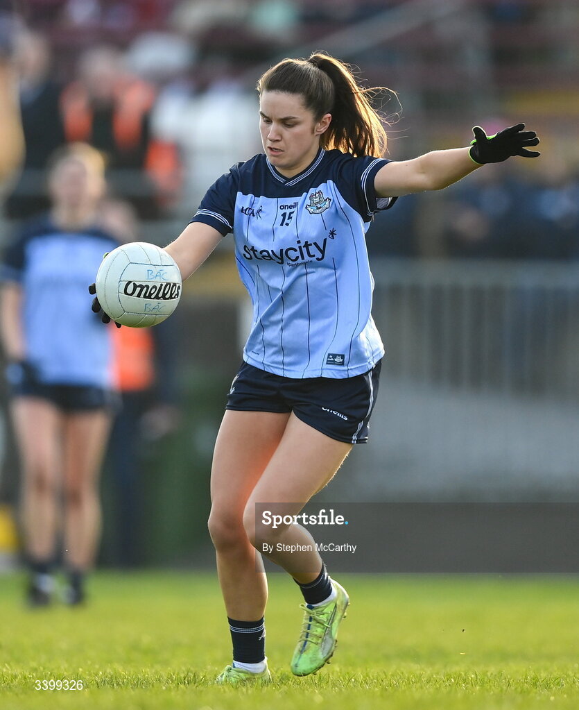 21 March 2026; Kate Sullivan of Dublin during the Lidl Ladies National Football League Division 1 Round 6 match between Galway and Dublin at Tuam Stadium in Tuam, Galway. Photo by Stephen McCarthy/Sportsfile