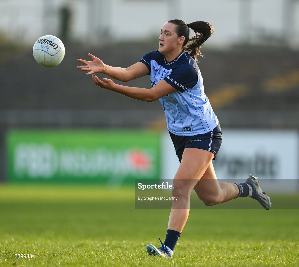 21 March 2026; Niamh Hetherton of Dublin during the Lidl Ladies National Football League Division 1 Round 6 match between Galway and Dublin at Tuam Stadium in Tuam, Galway. Photo by Stephen McCarthy/Sportsfile