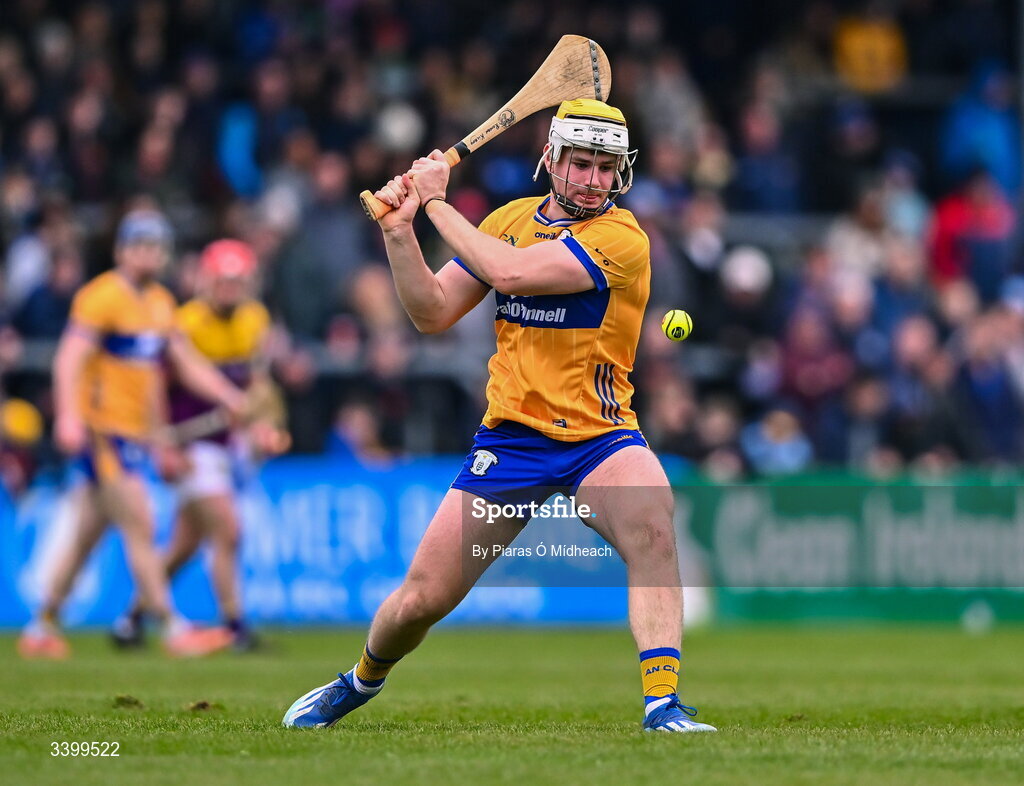 8 March 2026; Ronan Kilroy of Clare during the Allianz Hurling League Division 1B match between Clare and Wexford at Zimmer Biomet Páirc Chíosóg in Ennis, Clare. Photo by Piaras Ó Mídheach/Sportsfile