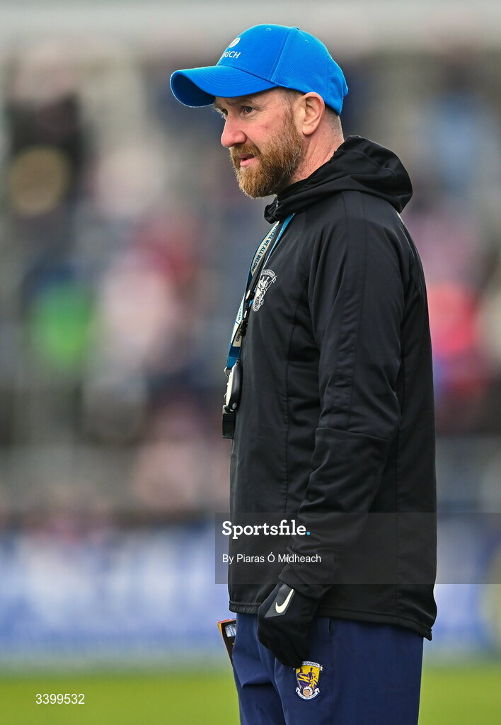 8 March 2026; Wexford coach Shane Keegan during the Allianz Hurling League Division 1B match between Clare and Wexford at Zimmer Biomet Páirc Chíosóg in Ennis, Clare. Photo by Piaras Ó Mídheach/Sportsfile