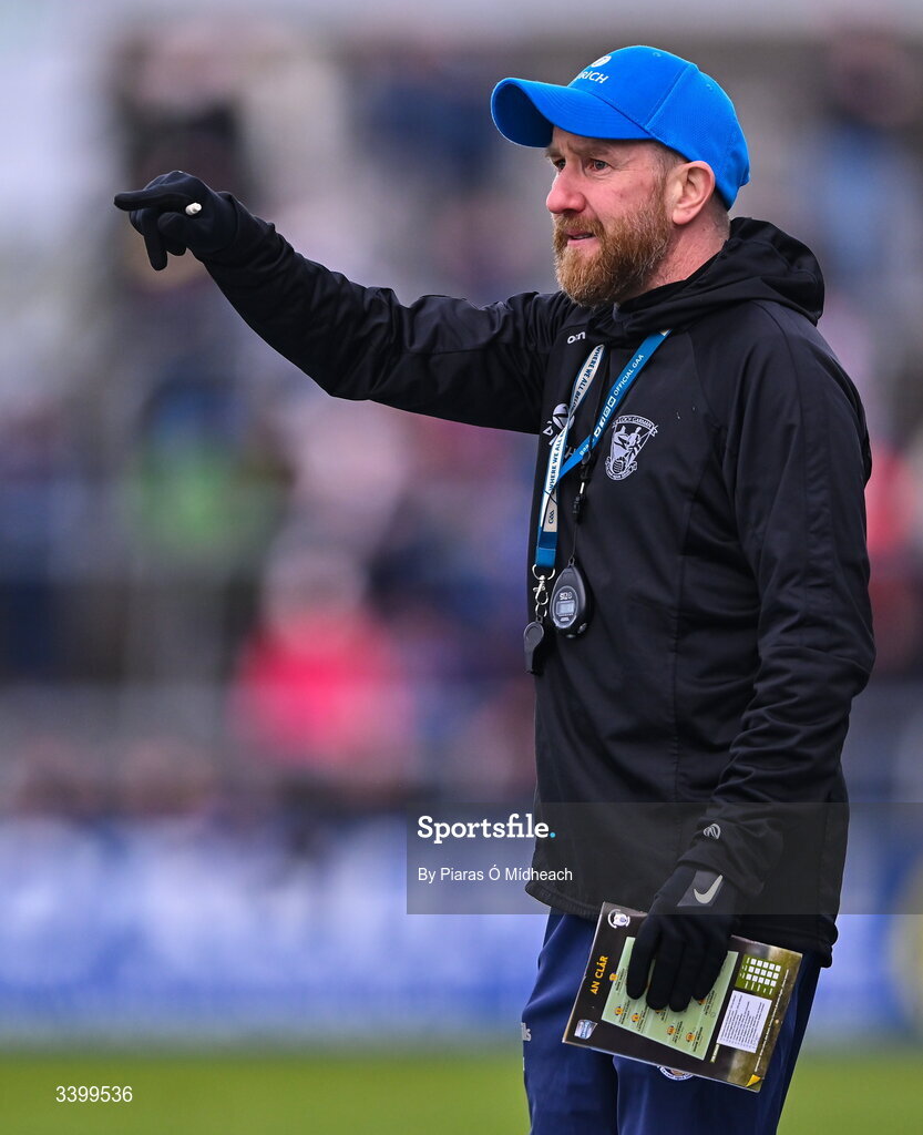 8 March 2026; Wexford coach Shane Keegan during the Allianz Hurling League Division 1B match between Clare and Wexford at Zimmer Biomet Páirc Chíosóg in Ennis, Clare. Photo by Piaras Ó Mídheach/Sportsfile