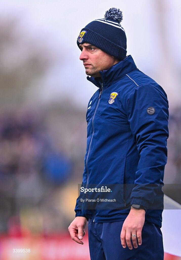 8 March 2026; Wexford manager Keith Rossiter during the Allianz Hurling League Division 1B match between Clare and Wexford at Zimmer Biomet Páirc Chíosóg in Ennis, Clare. Photo by Piaras Ó Mídheach/Sportsfile