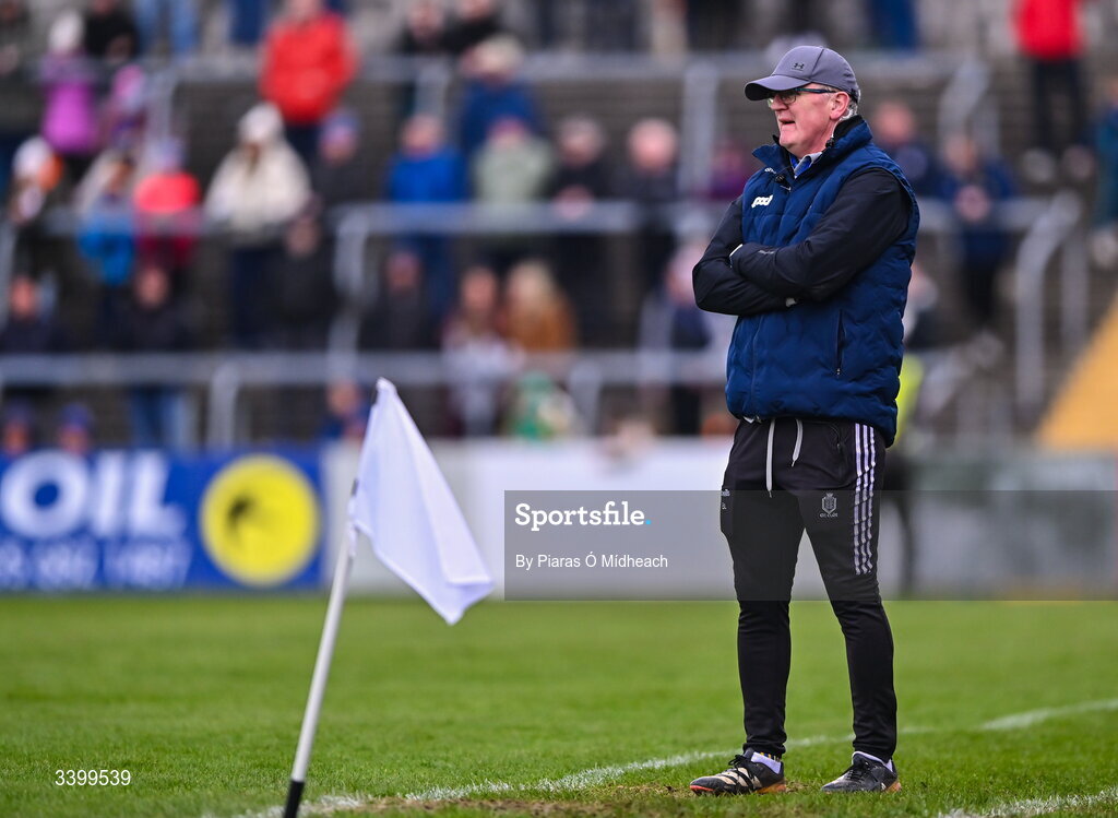 8 March 2026; Clare manager Brian Lohan during the Allianz Hurling League Division 1B match between Clare and Wexford at Zimmer Biomet Páirc Chíosóg in Ennis, Clare. Photo by Piaras Ó Mídheach/Sportsfile