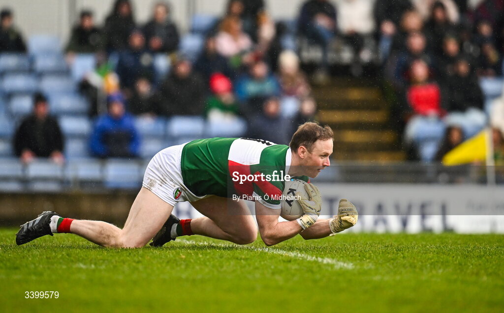 14 March 2026; Mayo goalkeeper Rob Hennelly during the Allianz Football League Division 1 match between Kerry and Mayo at Austin Stack Park in Tralee, Kerry. Photo by Piaras Ó Mídheach/Sportsfile