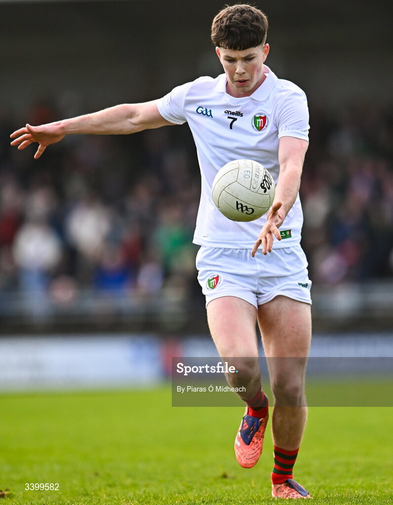 14 March 2026; Conal Dawson of Mayo during the Allianz Football League Division 1 match between Kerry and Mayo at Austin Stack Park in Tralee, Kerry. Photo by Piaras Ó Mídheach/Sportsfile
