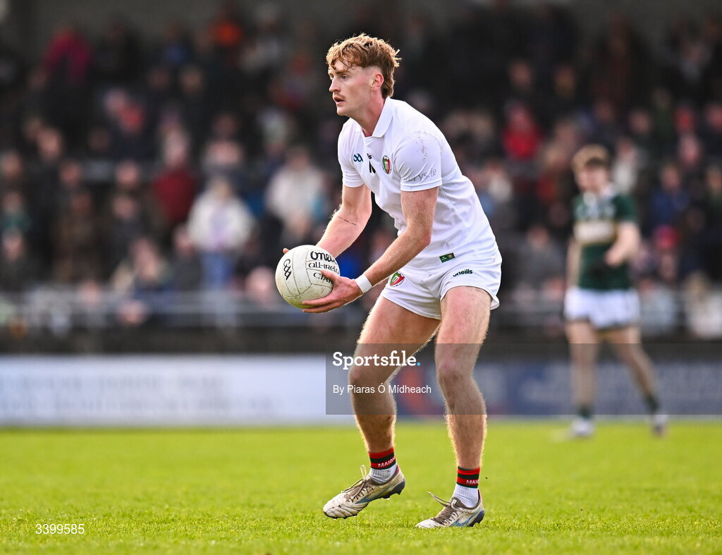 14 March 2026; Jack Carney of Mayo during the Allianz Football League Division 1 match between Kerry and Mayo at Austin Stack Park in Tralee, Kerry. Photo by Piaras Ó Mídheach/Sportsfile