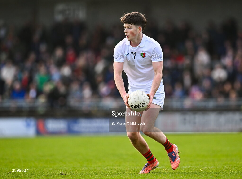 14 March 2026; Conal Dawson of Mayo during the Allianz Football League Division 1 match between Kerry and Mayo at Austin Stack Park in Tralee, Kerry. Photo by Piaras Ó Mídheach/Sportsfile