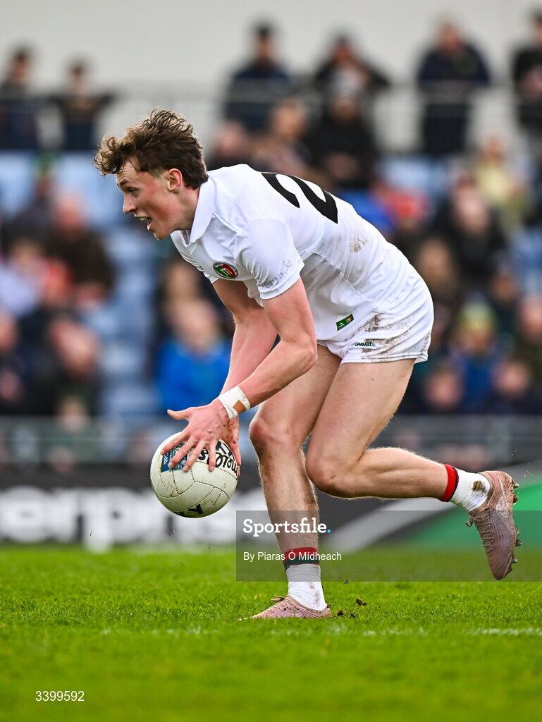 14 March 2026; Kobe McDonald of Mayo during the Allianz Football League Division 1 match between Kerry and Mayo at Austin Stack Park in Tralee, Kerry. Photo by Piaras Ó Mídheach/Sportsfile