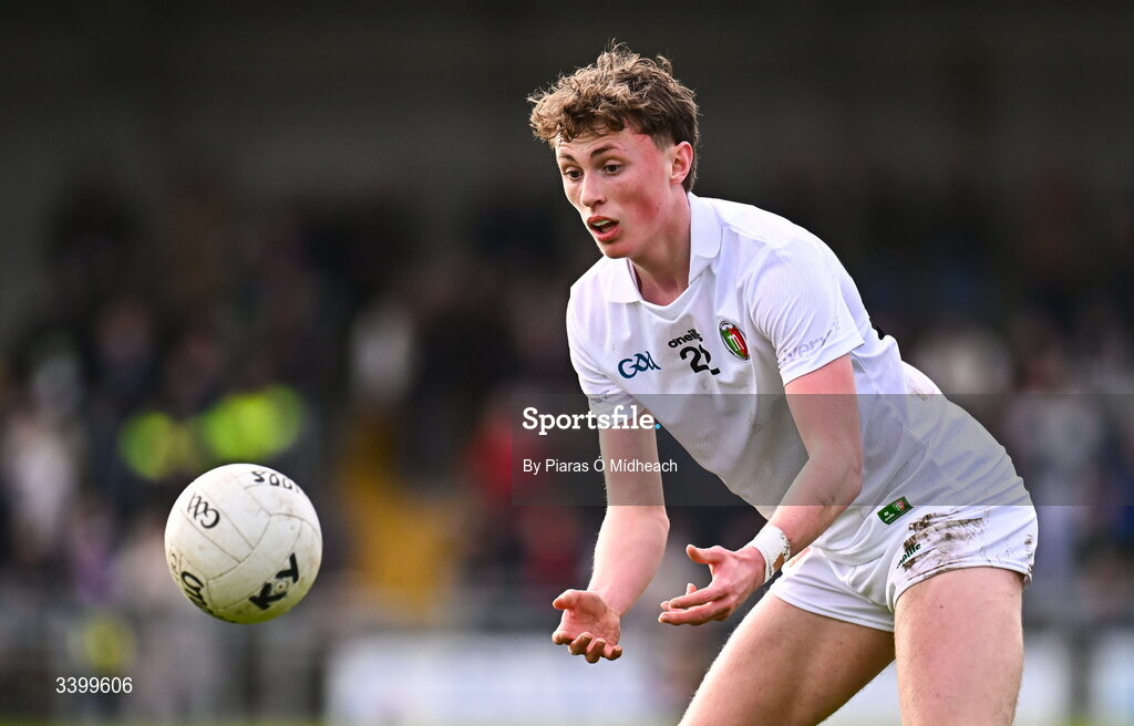 14 March 2026; Kobe McDonald of Mayo during the Allianz Football League Division 1 match between Kerry and Mayo at Austin Stack Park in Tralee, Kerry. Photo by Piaras Ó Mídheach/Sportsfile