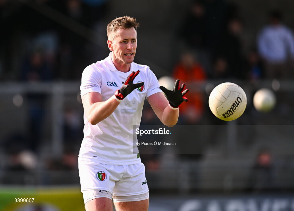 14 March 2026; Cillian O'Connor of Mayo in the warm-up before dthe Allianz Football League Division 1 match between Kerry and Mayo at Austin Stack Park in Tralee, Kerry. Photo by Piaras Ó Mídheach/Sportsfile