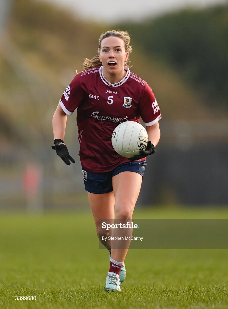 21 March 2026; Hannah Noone of Galway during the Lidl Ladies National Football League Division 1 Round 6 match between Galway and Dublin at Tuam Stadium in Tuam, Galway. Photo by Stephen McCarthy/Sportsfile