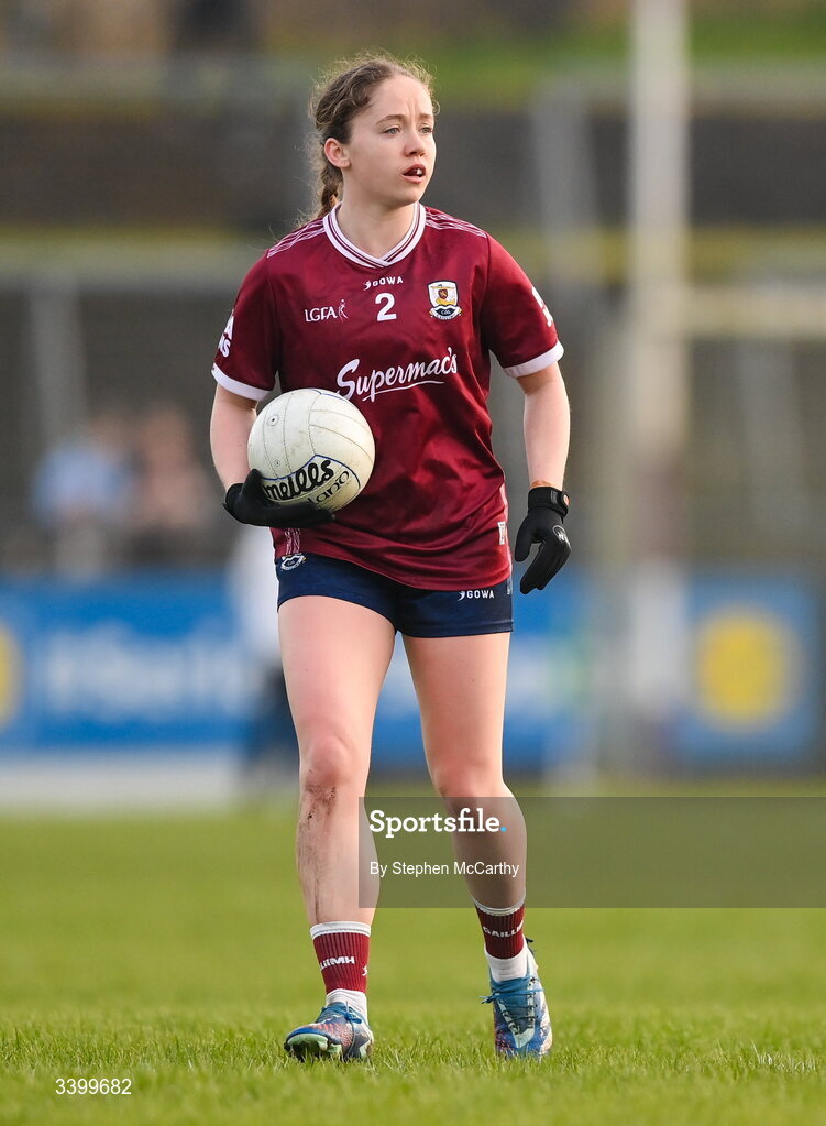 21 March 2026; Riona Quinn of Galway during the Lidl Ladies National Football League Division 1 Round 6 match between Galway and Dublin at Tuam Stadium in Tuam, Galway. Photo by Stephen McCarthy/Sportsfile