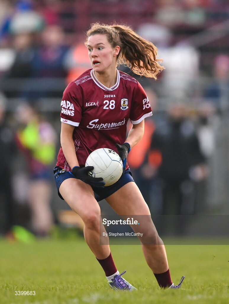 21 March 2026; Aoife O'Rourke of Galway during the Lidl Ladies National Football League Division 1 Round 6 match between Galway and Dublin at Tuam Stadium in Tuam, Galway. Photo by Stephen McCarthy/Sportsfile