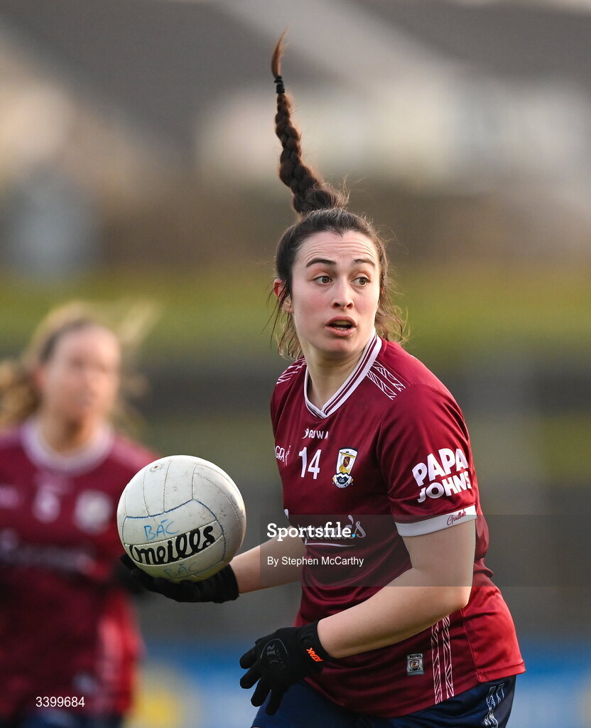 21 March 2026; Leanne Coen of Galway during the Lidl Ladies National Football League Division 1 Round 6 match between Galway and Dublin at Tuam Stadium in Tuam, Galway. Photo by Stephen McCarthy/Sportsfile