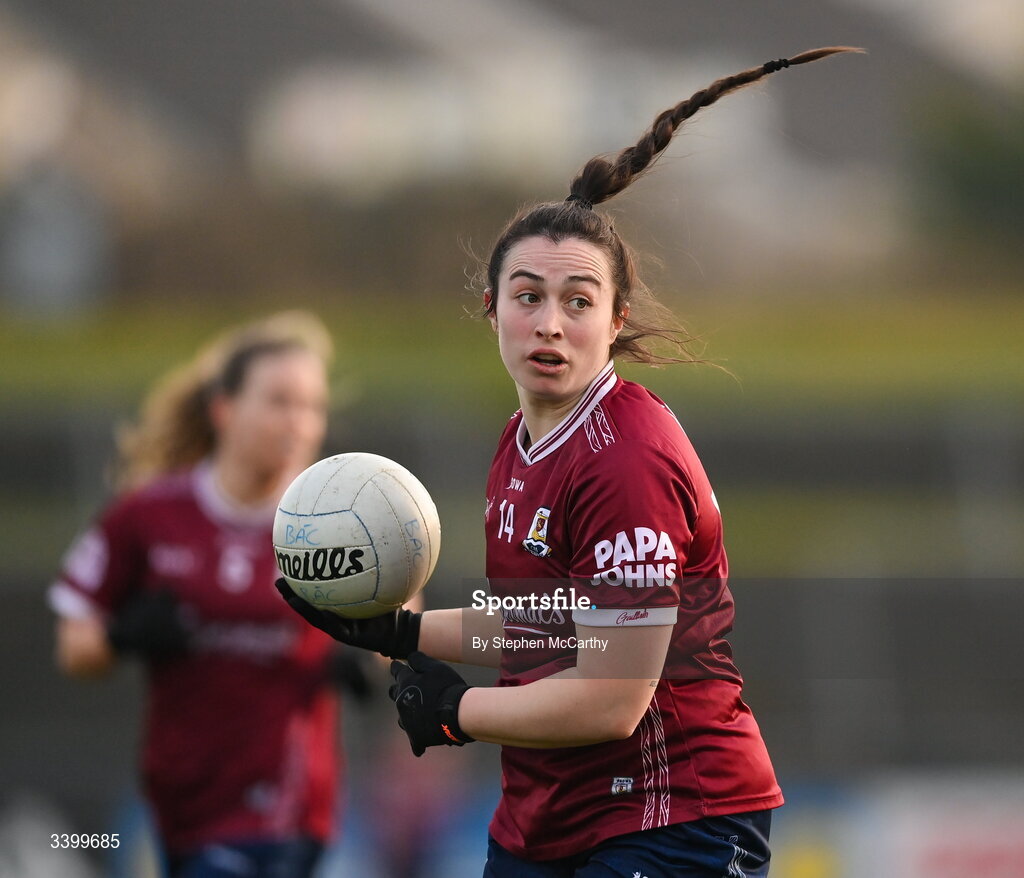 21 March 2026; Leanne Coen of Galway during the Lidl Ladies National Football League Division 1 Round 6 match between Galway and Dublin at Tuam Stadium in Tuam, Galway. Photo by Stephen McCarthy/Sportsfile