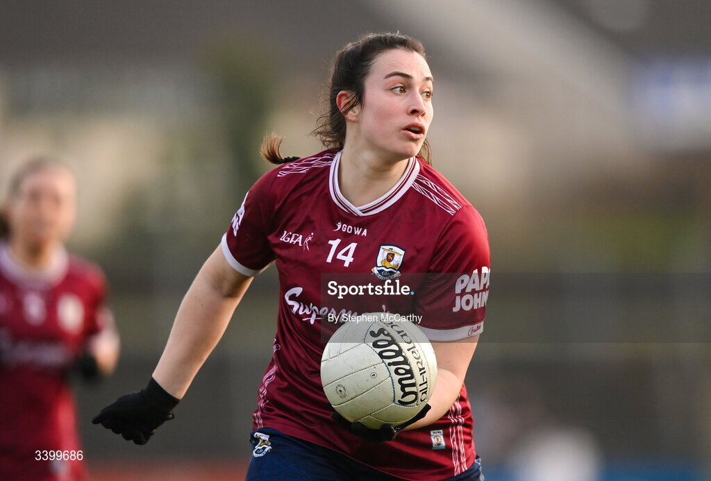 21 March 2026; Leanne Coen of Galway during the Lidl Ladies National Football League Division 1 Round 6 match between Galway and Dublin at Tuam Stadium in Tuam, Galway. Photo by Stephen McCarthy/Sportsfile