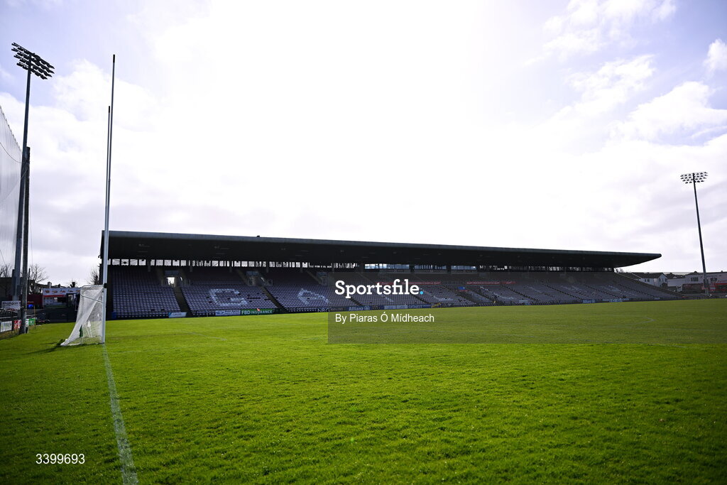 22 March 2026; A general view of the pitch before the Allianz Football League Division 1 match between Galway and Dublin at Pearse Stadium in Galway. Photo by Piaras Ó Mídheach/Sportsfile