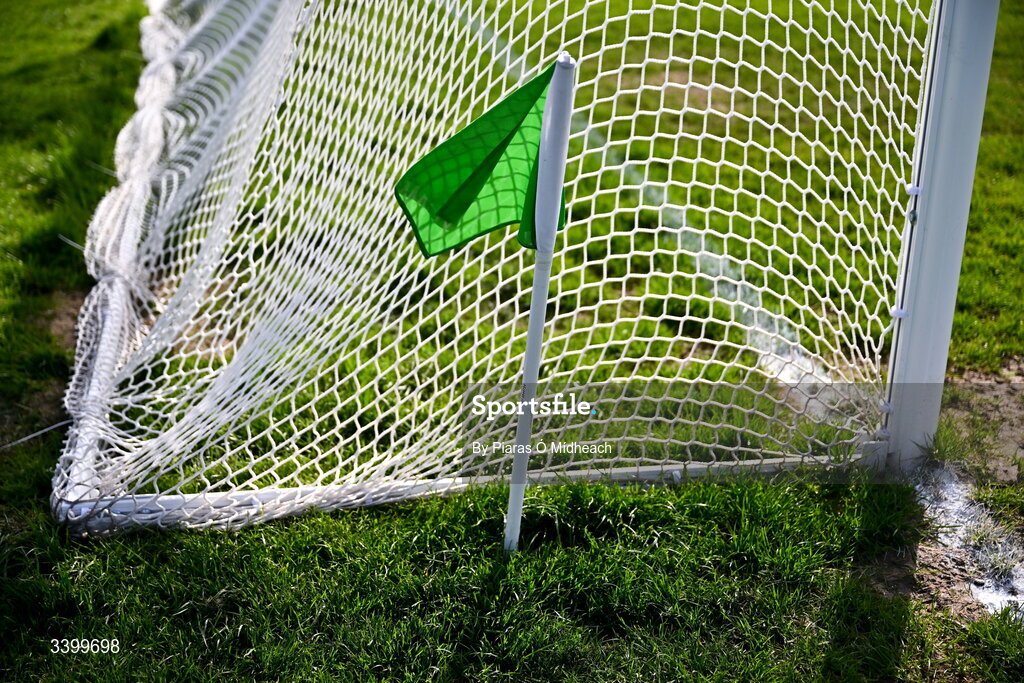 22 March 2026; A green goal flag before the Allianz Football League Division 1 match between Galway and Dublin at Pearse Stadium in Galway. Photo by Piaras Ó Mídheach/Sportsfile