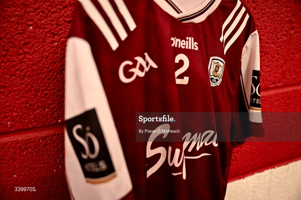 22 March 2026; The jersey of Johnny McGrath of Galway in the dressing room before the Allianz Football League Division 1 match between Galway and Dublin at Pearse Stadium in Galway. Photo by Piaras Ó Mídheach/Sportsfile