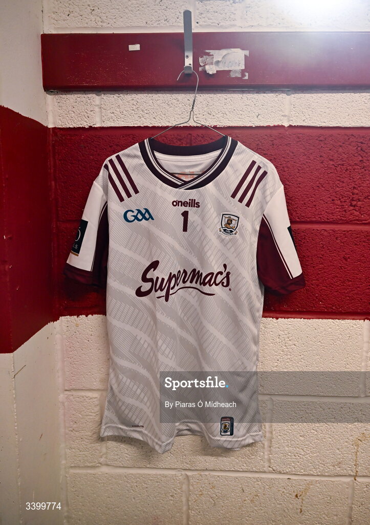 22 March 2026; Galway goalkeeper Conor Flaherty in the dressing room before the Allianz Football League Division 1 match between Galway and Dublin at Pearse Stadium in Galway. Photo by Piaras Ó Mídheach/Sportsfile