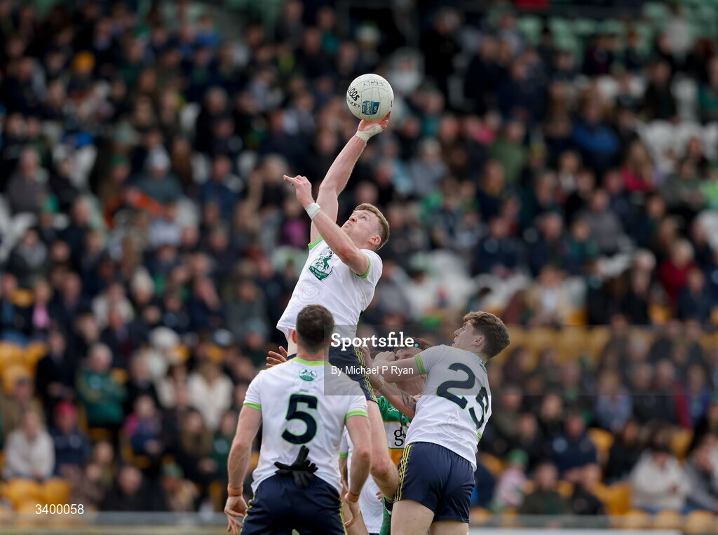 22 March 2026; Cian McBride of Meath during the Allianz Football League Division 2 match between Offaly and Meath at Glenisk O'Connor Park in Tullamore, Offaly. Photo by Michael P Ryan/Sportsfile