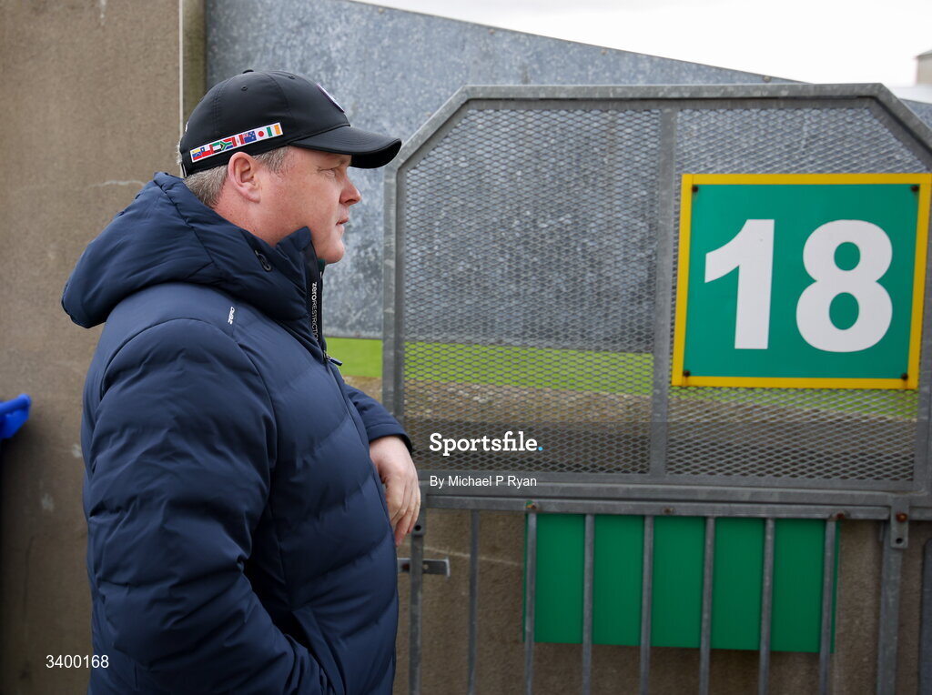 22 March 2026; Horse trainer and Meath supporter Gordon Elliott during the Allianz Football League Division 2 match between Offaly and Meath at Glenisk O'Connor Park in Tullamore, Offaly. Photo by Michael P Ryan/Sportsfile