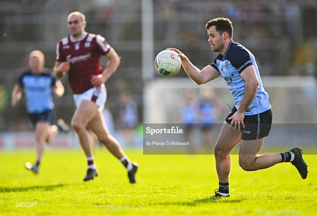 22 March 2026; Ross McGarry of Dublin during the Allianz Football League Division 1 match between Galway and Dublin at Pearse Stadium in Galway. Photo by Piaras Ó Mídheach/Sportsfile