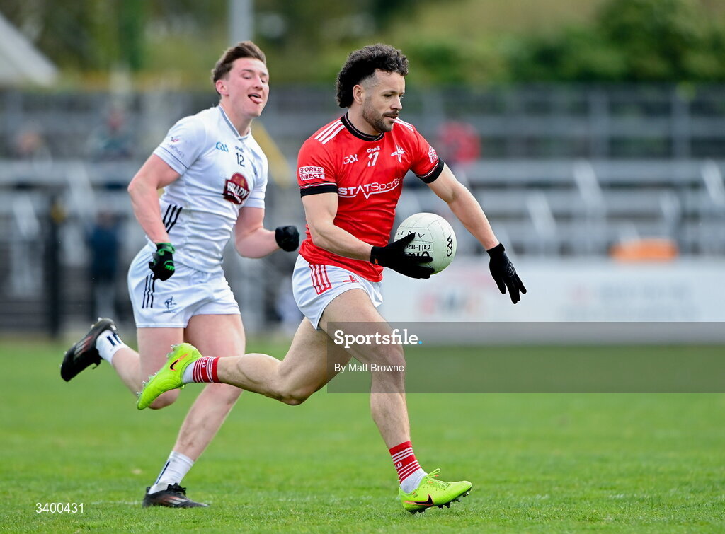 22 March 2026; Conor Branigan of Louth during the Allianz Football League Division 2 match between Kildare and Louth at Cedral St Conleth's Park in Newbridge, Kildare. Photo by Matt Browne/Sportsfile